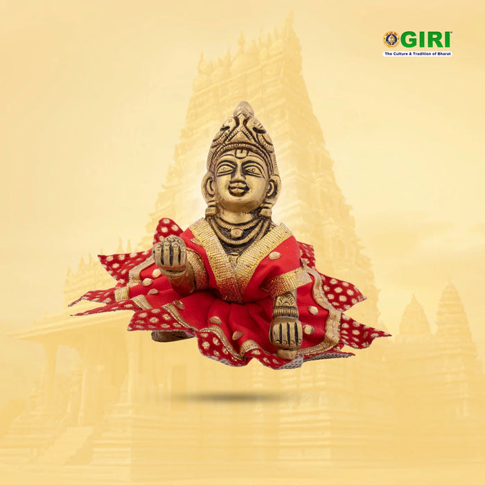 Krishnar Dress - 4.5 Inches | Satin Krishna Idol Dress for Deity/ Assorted Colour & Design