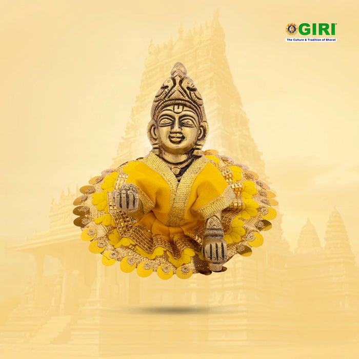 Krishnar Dress - 4.5 Inches | Satin Krishna Idol Dress for Deity/ Assorted Colour & Design