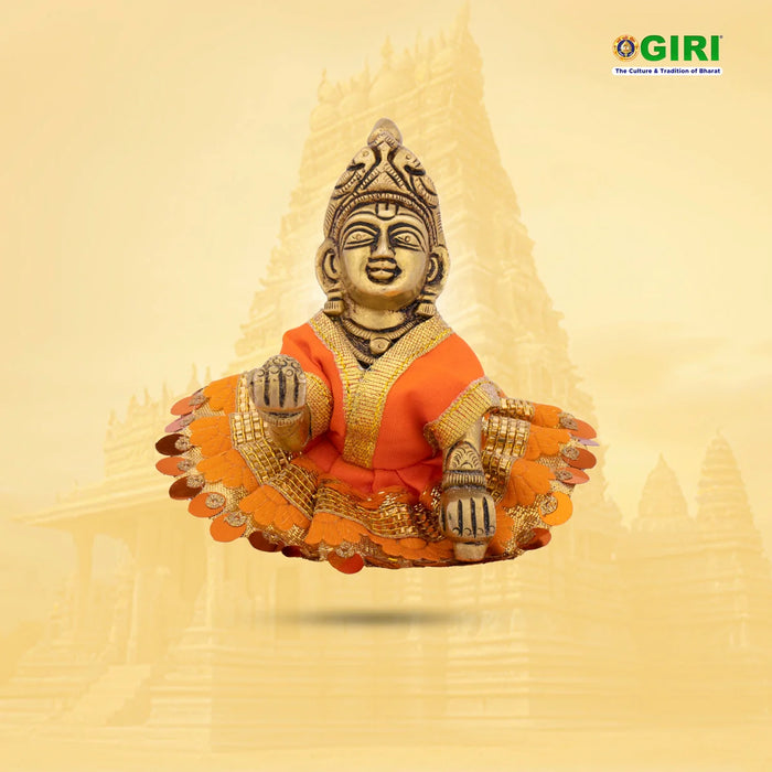 Krishnar Dress - 4.5 Inches | Satin Krishna Idol Dress for Deity/ Assorted Colour & Design