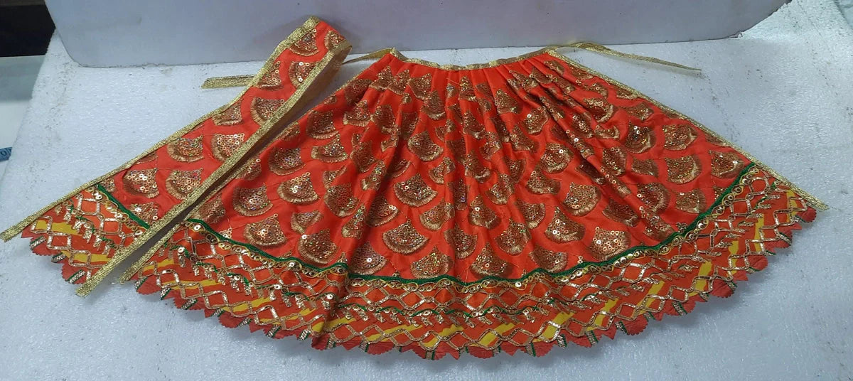 Amman Pavadai - 10 Inches | Mata Dress/ Devi Dress for Deity