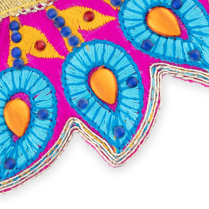 Devi Dress - 2 Inches | Embroidery Design Mata Rani Poshak/ Amman Pavadai for Deity/ Assorted Colour