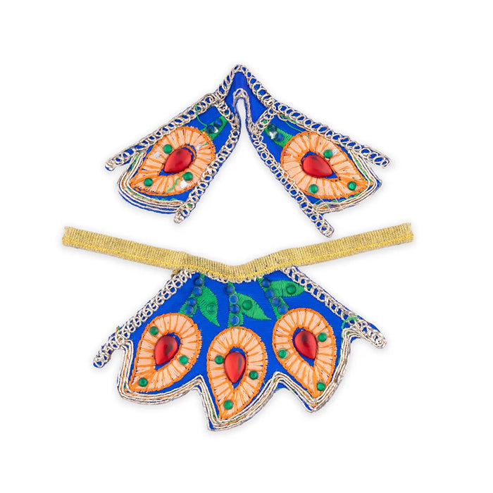 Devi Dress - 2 Inches | Embroidery Design Mata Rani Poshak/ Amman Pavadai for Deity/ Assorted Colour