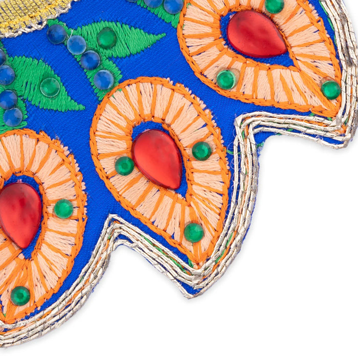 Devi Dress - 2 Inches | Embroidery Design Mata Rani Poshak/ Amman Pavadai for Deity/ Assorted Colour