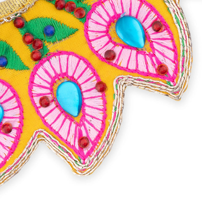 Devi Dress - 2 Inches | Embroidery Design Mata Rani Poshak/ Amman Pavadai for Deity/ Assorted Colour