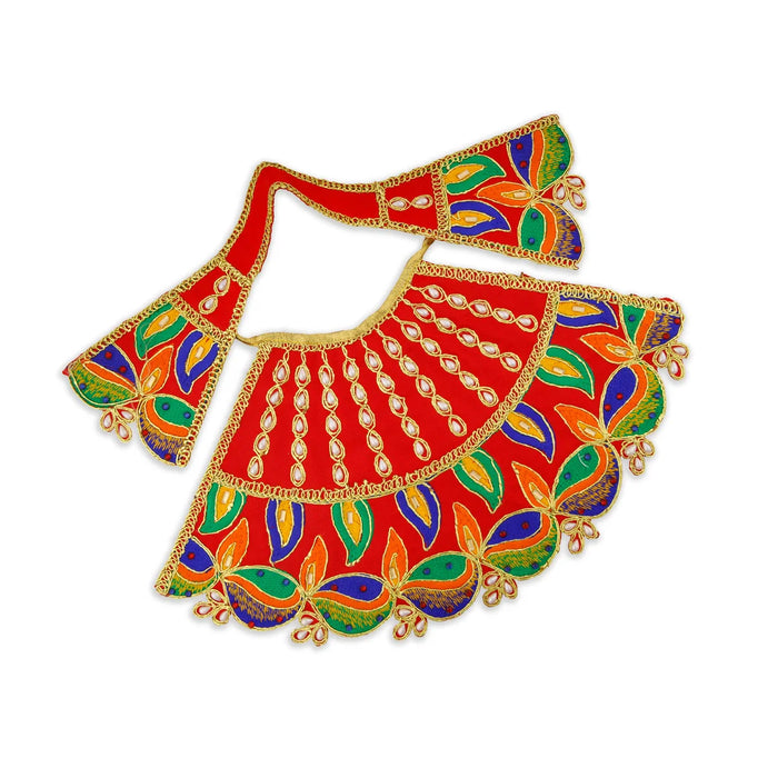 Amman Pavadai Thavani - 6 Inches | Mata Dress/ Devi Dress for Deity