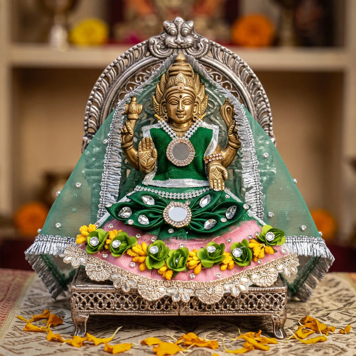 Lehenga Patka - 4 Inches | Devi Dress / Amman Pavadai / Stone Design Mata Poshak/ Devi Vastra for Deity