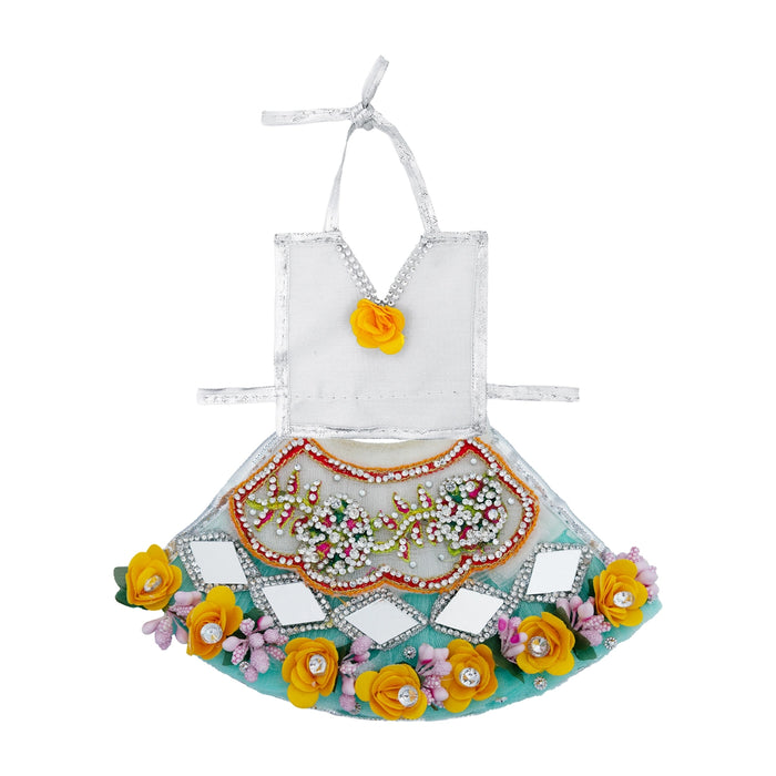 Lehenga Patka - 4 Inches | Devi Dress / Amman Pavadai / Stone Design Mata Poshak/ Devi Vastra for Deity