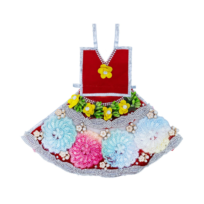 Lehenga Patka - 6 Inches | Devi Dress / Amman Pavadai / Decorative Mata Poshak / Devi Vastra for Deity
