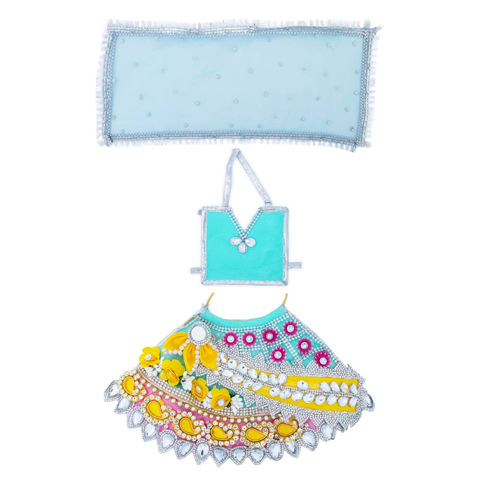 Lehenga Patka - 6 Inches | Devi Dress / Amman Pavadai / Decorative Mata Poshak / Devi Vastra for Deity
