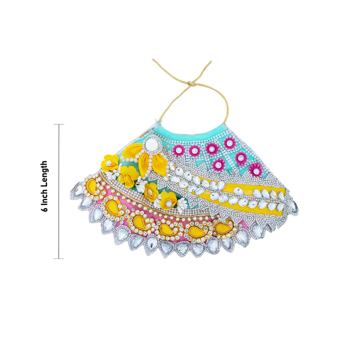 Lehenga Patka - 6 Inches | Devi Dress / Amman Pavadai / Decorative Mata Poshak / Devi Vastra for Deity