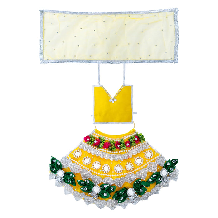 Mata Poshak - 9 Inches | Decorative Lehanga Patka / Amman Pavadai / Devi Dress for Deity