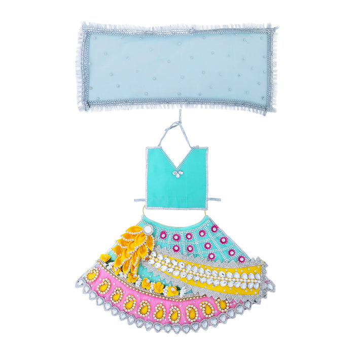 Mata Poshak - 9 Inches | Decorative Lehanga Patka / Amman Pavadai / Devi Dress for Deity