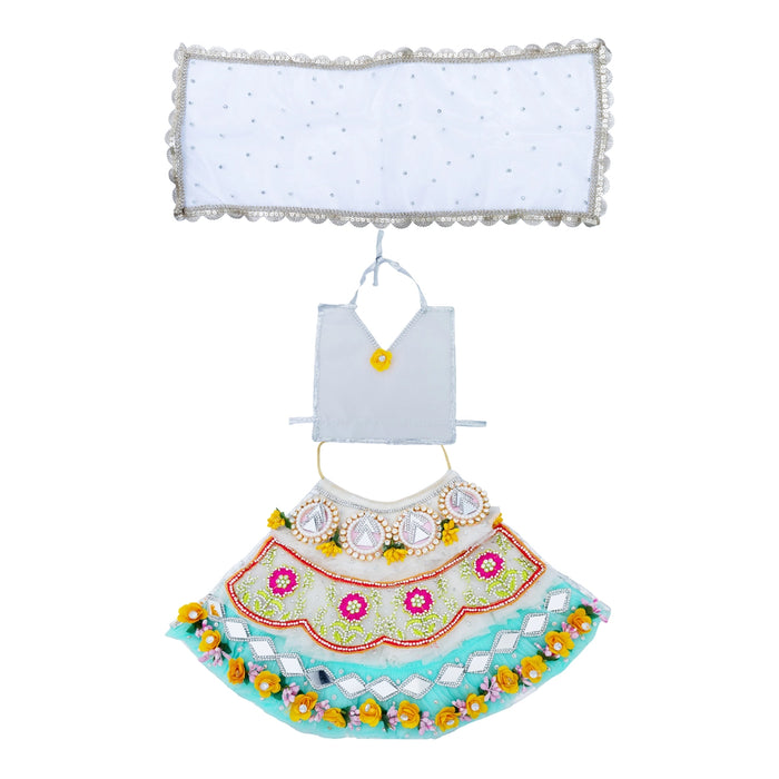 Mata Poshak - 9 Inches | Decorative Lehanga Patka / Amman Pavadai / Devi Dress for Deity