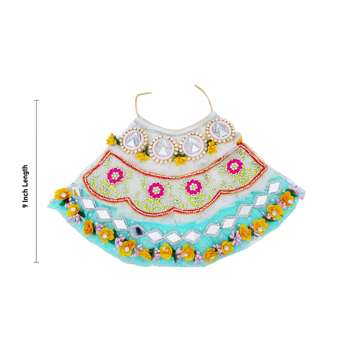 Mata Poshak - 9 Inches | Decorative Lehanga Patka / Amman Pavadai / Devi Dress for Deity