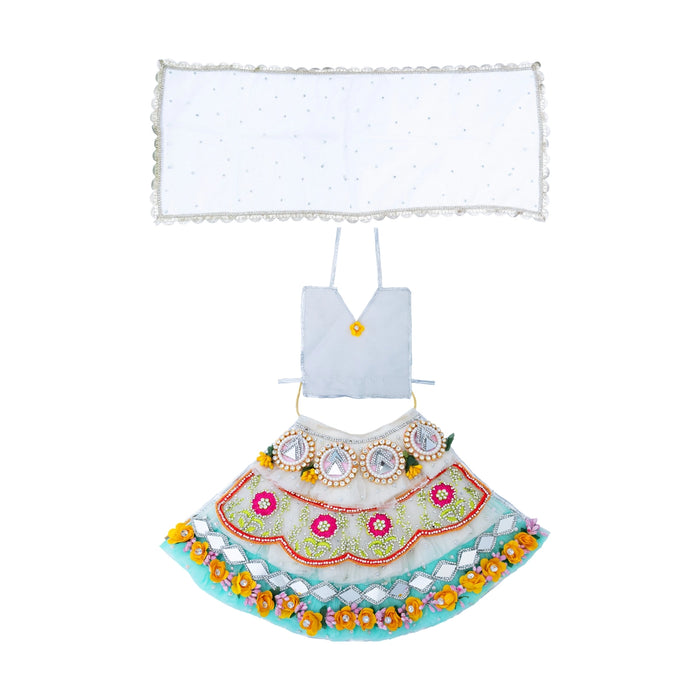 Mata Poshak - 9 Inches | Decorative Lehanga Patka / Amman Pavadai / Devi Dress for Deity