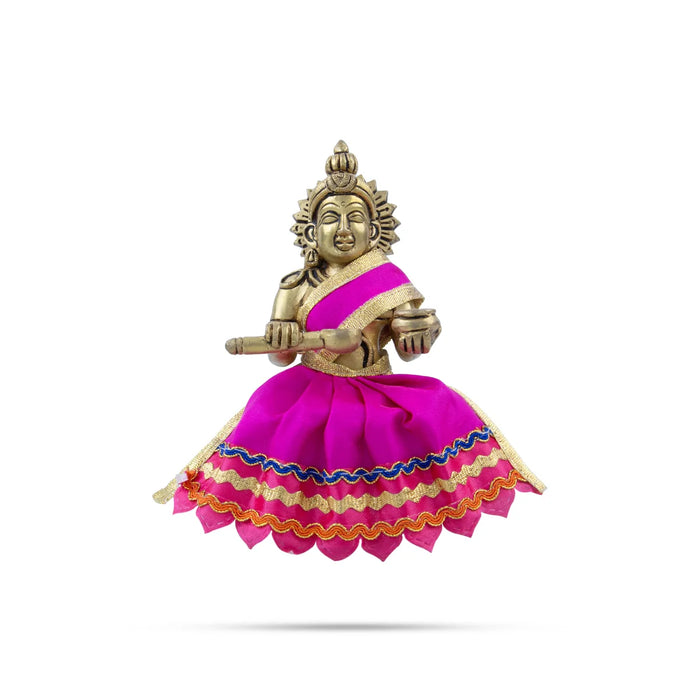 Amman Pavadai - 3 Inches | Devi Dress/ Mata Dress for Deity