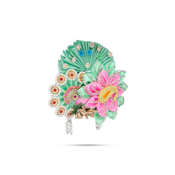 Turban - 5 x 4 Inches | Mukut/ Kiridam/ Kireedam for Deity