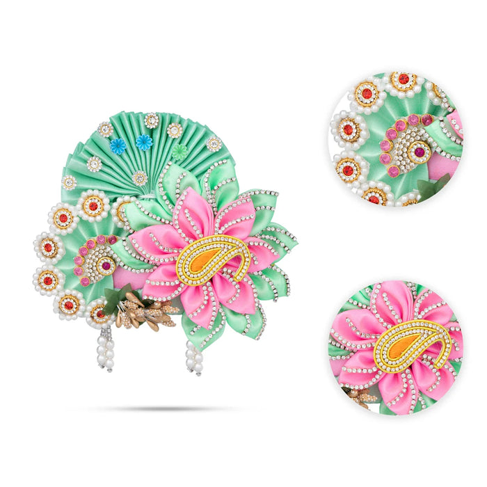 Turban - 5 x 4 Inches | Mukut/ Kiridam/ Kireedam for Deity