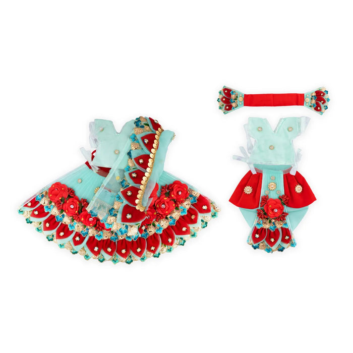 Radha Krishna Dress Set - 7 Inches | Krishna Dress Set/ Radha Dress Set for Deity