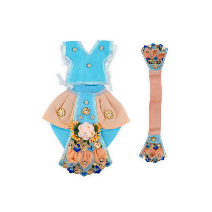 Radha Krishna Dress Set - 7 Inches | Krishna Dress Set/ Radha Dress Set for Deity