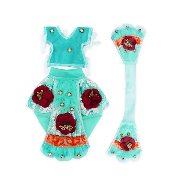 Radha Krishna Dress Set - 7 Inches | Krishna Dress Set/ Radha Dress Set for Deity