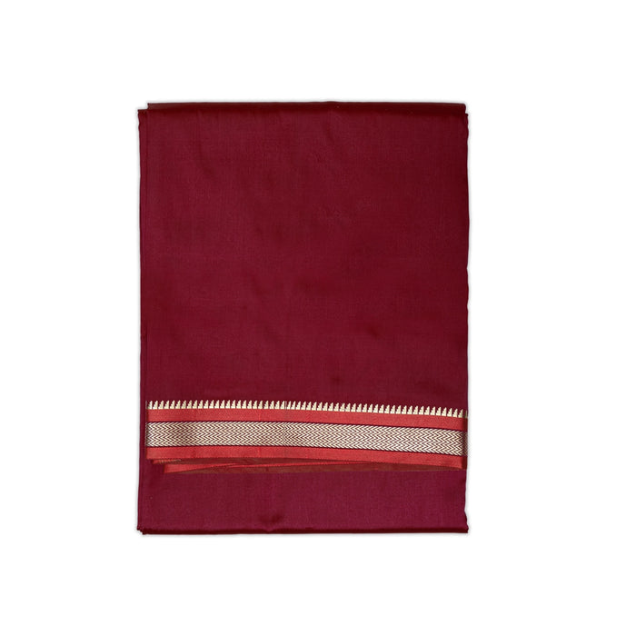 Cotton Veshti - 10 x 6 Yards | Ganga Jamuna Silk Dhoti / White Vesti / Dhoti for Men / Traditional Vesti