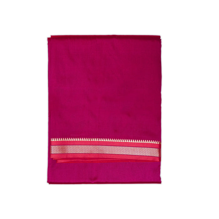 Cotton Veshti - 10 x 6 Yards | Ganga Jamuna Silk Dhoti / White Vesti / Dhoti for Men / Traditional Vesti