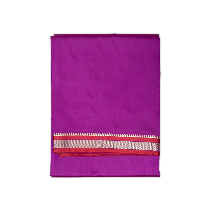 Cotton Veshti - 10 x 6 Yards | Ganga Jamuna Silk Dhoti / White Vesti / Dhoti for Men / Traditional Vesti