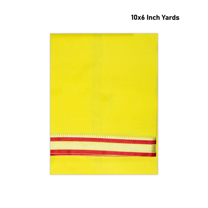 Cotton Veshti - 10 x 6 Yards | Ganga Jamuna Silk Dhoti / White Vesti / Dhoti for Men / Traditional Vesti