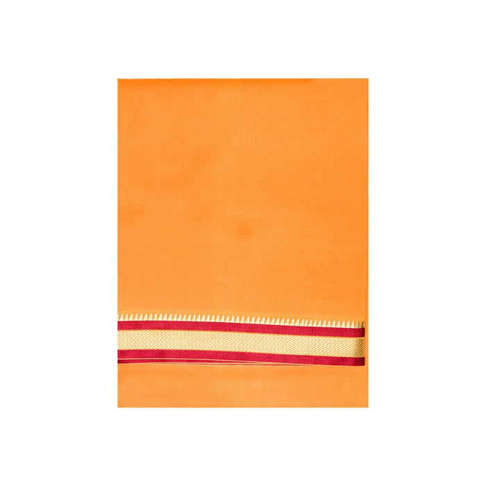 Cotton Veshti - 10 x 6 Yards | Ganga Jamuna Silk Dhoti / White Vesti / Dhoti for Men / Traditional Vesti