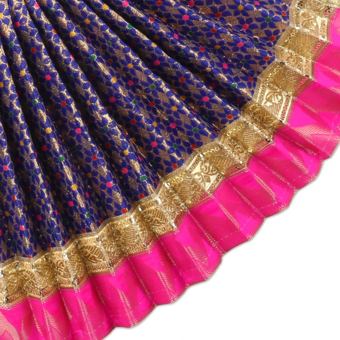 Amman Pavadai - 12 Inches | Jari Border Lehenga Patka/ Amman Dress for Deity