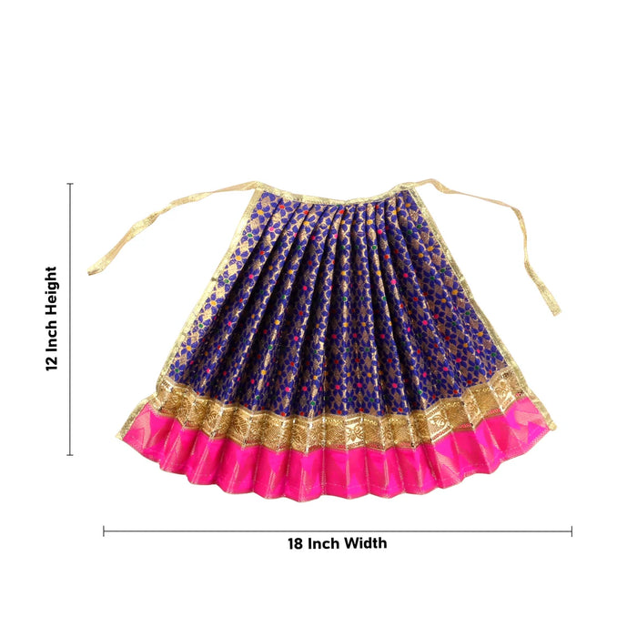 Amman Pavadai - 12 Inches | Jari Border Lehenga Patka/ Amman Dress for Deity