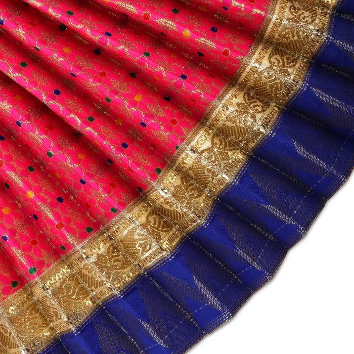 Amman Pavadai - 12 Inches | Jari Border Lehenga Patka/ Amman Dress for Deity