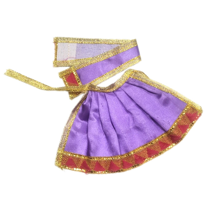 Devi Vastra - 3 Inches | Satin with Jari Border Lehenga Patka/ Mata Dress for Deity Decor