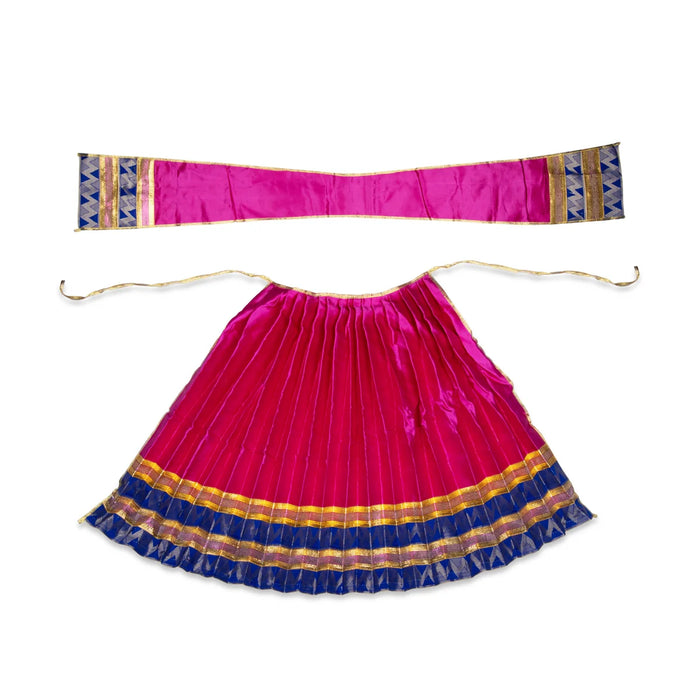 Amman Pavadai - 24 Inches | Jari Border Lehenga Patka/ Devi Dress for Deity