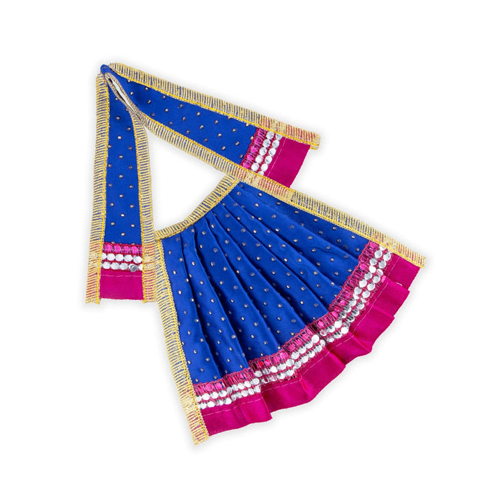 Devi Vastra - 4 Inches | Satin with Jari Border Lehenga Patka/ Mata Dress for Deity/ Assorted Colour