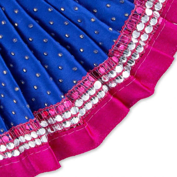 Devi Vastra - 4 Inches | Satin with Jari Border Lehenga Patka/ Mata Dress for Deity/ Assorted Colour