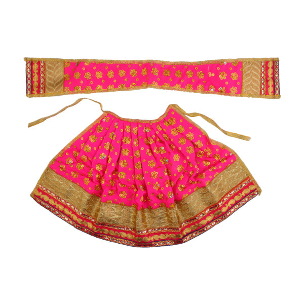 Devi Dress - 9 Inch | Satin Material/ Amman Pavadai/ Mata Dress for Deity/ Assorted Colour and Design