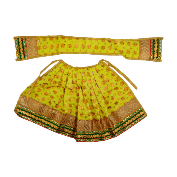 Devi Dress - 9 Inch | Satin Material/ Amman Pavadai/ Mata Dress for Deity/ Assorted Colour and Design