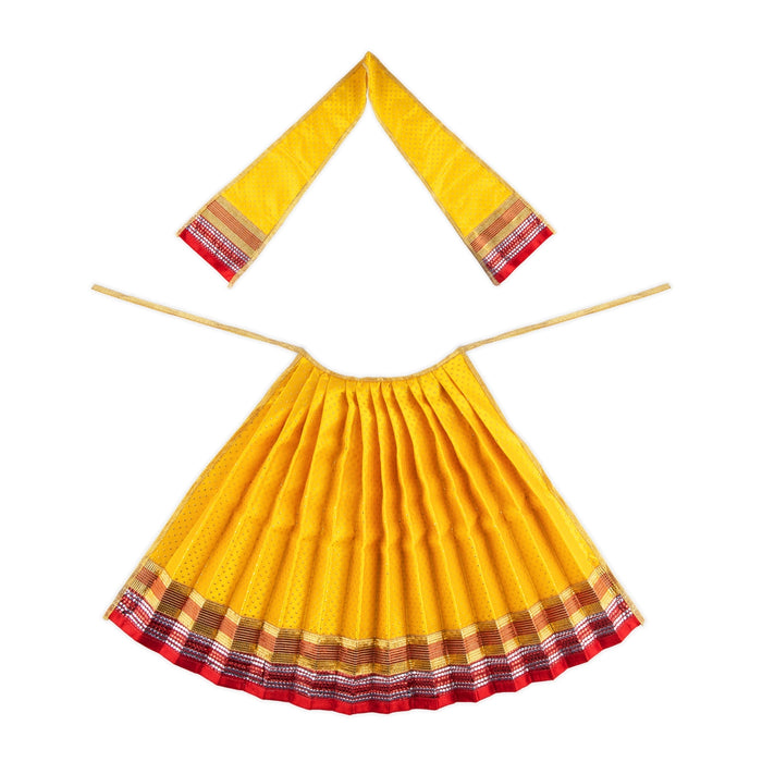 Amman Pavadai - 15 x 29 Inches | Lehanga Patka/ Mata Rani Poshak/ Devi dress For Deity