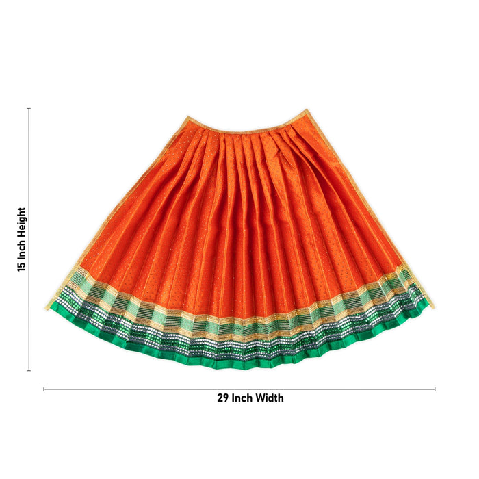 Amman Pavadai - 15 x 29 Inches | Lehanga Patka/ Mata Rani Poshak/ Devi dress For Deity