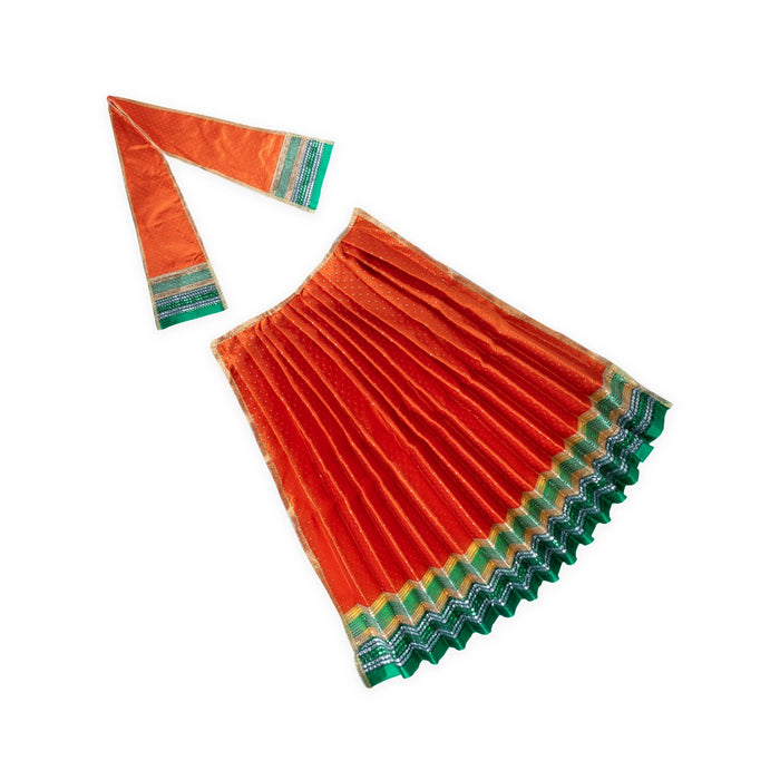 Amman Pavadai - 15 x 29 Inches | Lehanga Patka/ Mata Rani Poshak/ Devi dress For Deity