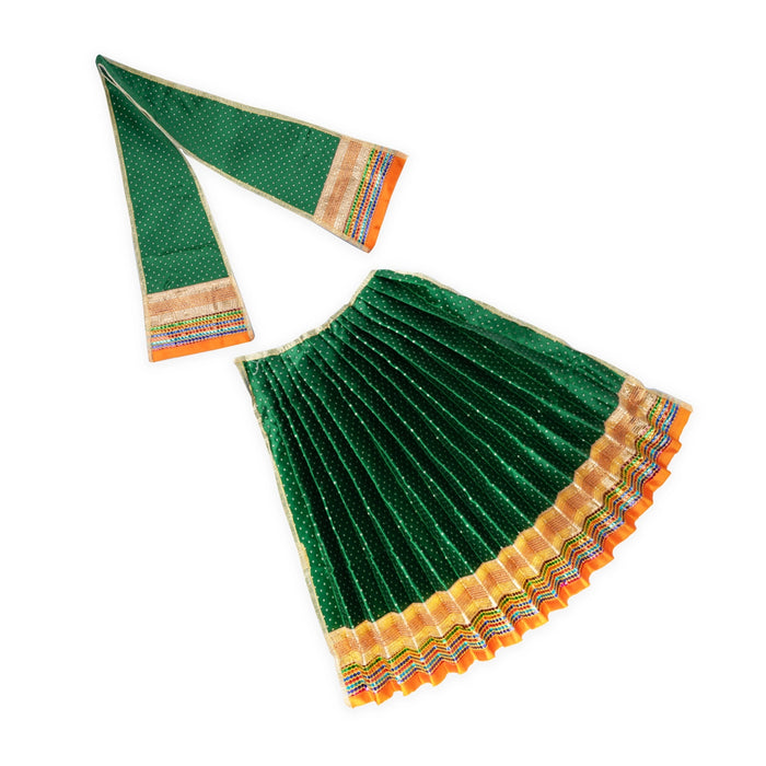 Amman Pavadai - 15 x 29 Inches | Lehanga Patka/ Mata Rani Poshak/ Devi dress For Deity