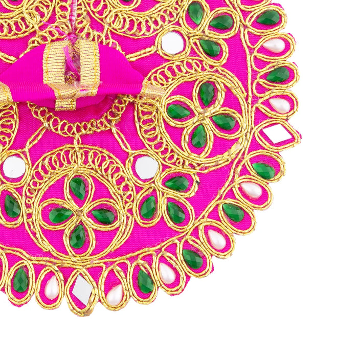 Krishna Dress - 5.5 Inches | Stone & Embroidery Design Krishna Costume/ Kanha Ji Dress for Deity