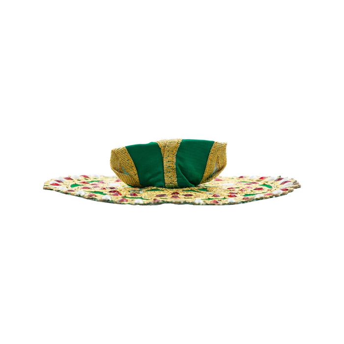 Krishna Dress - 5.5 Inches | Stone & Embroidery Design Krishna Costume/ Kanha Ji Dress for Deity