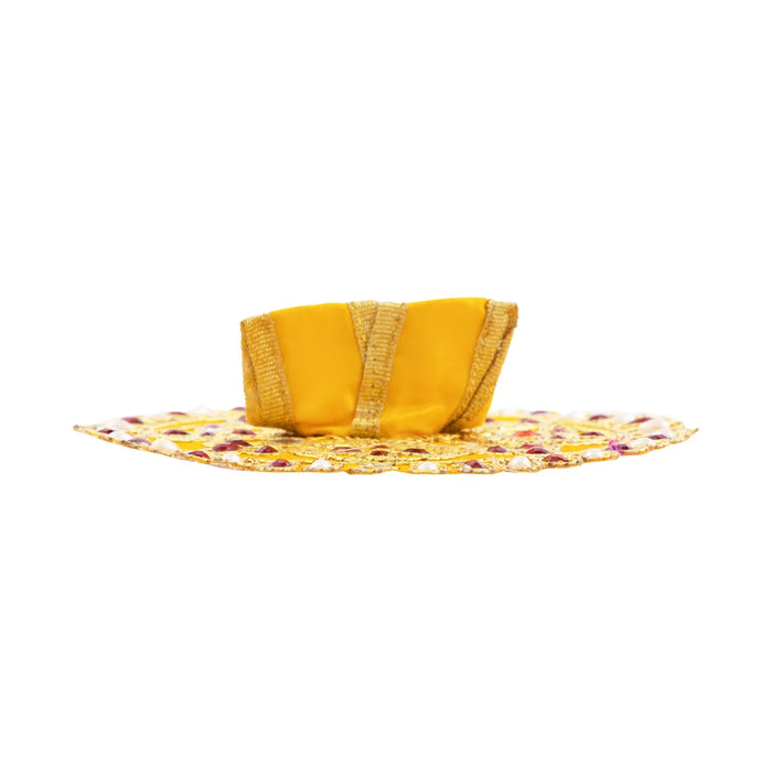 Krishna Dress - 5.5 Inches | Stone & Embroidery Design Krishna Costume/ Kanha Ji Dress for Deity