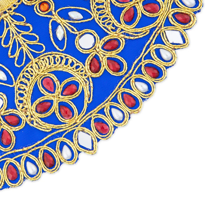 Devi Dress - 3.5 x 7 Inches | Stone & Embroidery Design Mata Rani Poshak/ Amman Pavadai/ Mata Dress for Deity