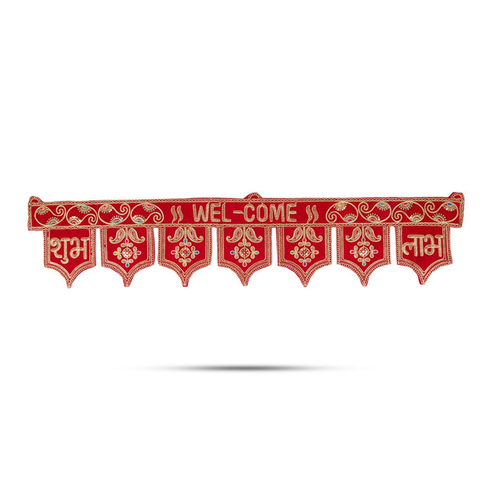 Thoran - 38.5 Inches | Artificial Toran/ Velvet Door Toran/ Bandanwar for Home Decor