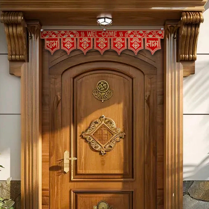 Thoran - 38.5 Inches | Artificial Toran/ Velvet Door Toran/ Bandanwar for Home Decor