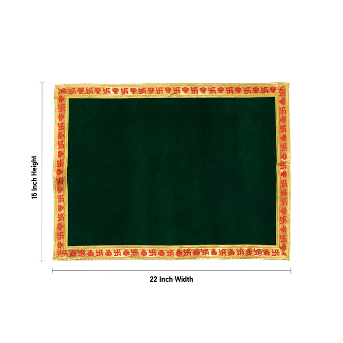 Aasan - 15 x 22 Inches | Velvet Pooja aasan/ Aasan for Deity